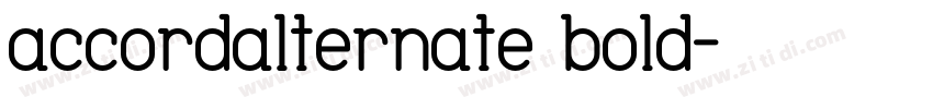 accordalternate bold字体转换